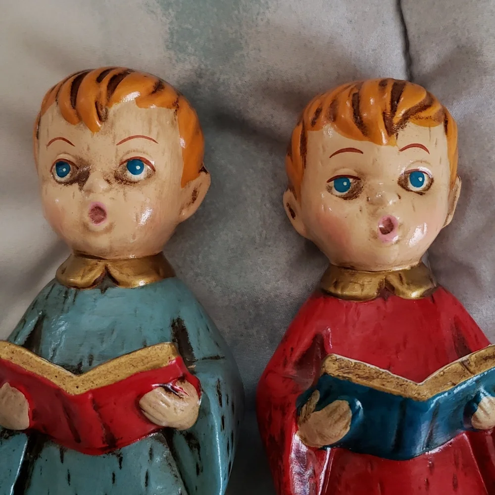 Vintage Choir Boys Christmas Holiday Decorations with Original Box - Picture 8 of 12